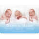 Script Three's A Charm Triplets Photo Birth Announcements Image 3 of 5
